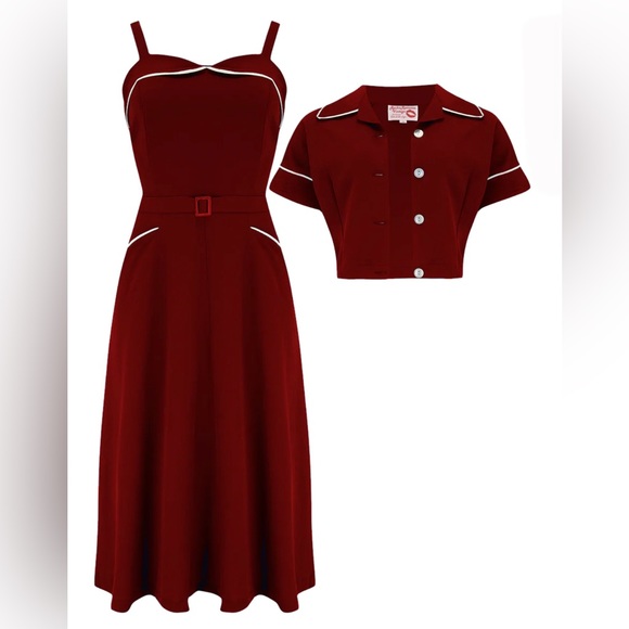 Lucille 2-pc Dress and Bolero by Rock n Romance Vintage - Picture 4 of 16